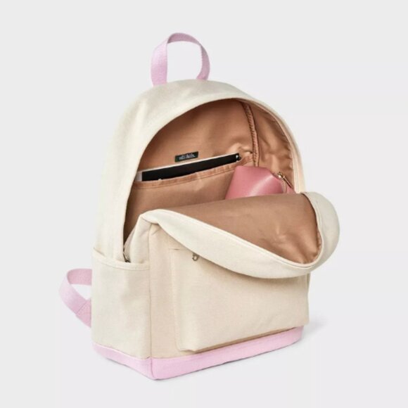 Wild Fable Collegiate Dome Backpack - Stylish & Functional School Bag Pink - Picture 2 of 4